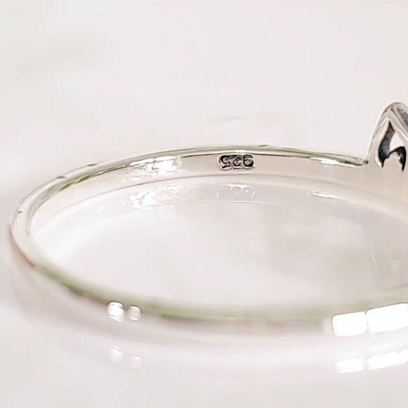 Sterling Silver Beaded Ring, Henna Mandala Ring, 925 Stamped, Minimalist Ring, - Picture 7 of 9